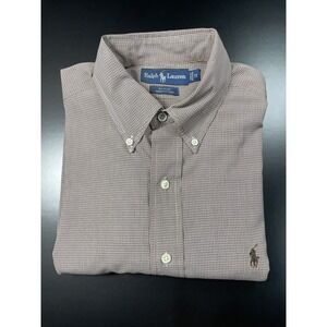 Ralph Lauren BLAKE Men's Long Sleeve Button Down Cotton Sz Large Sienna Color